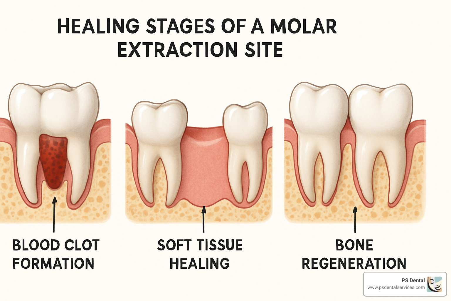 Molar extraction healing time